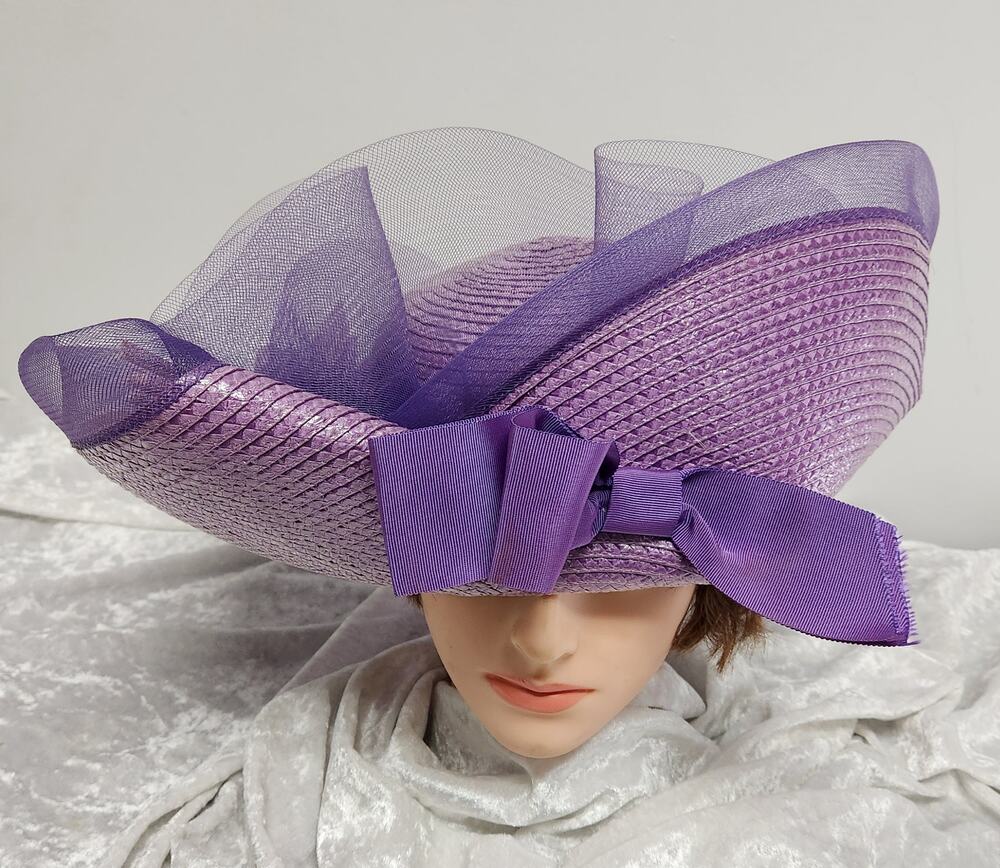Chapeau Creations By Ruth Kropveld Purple Womens Couture Hat
